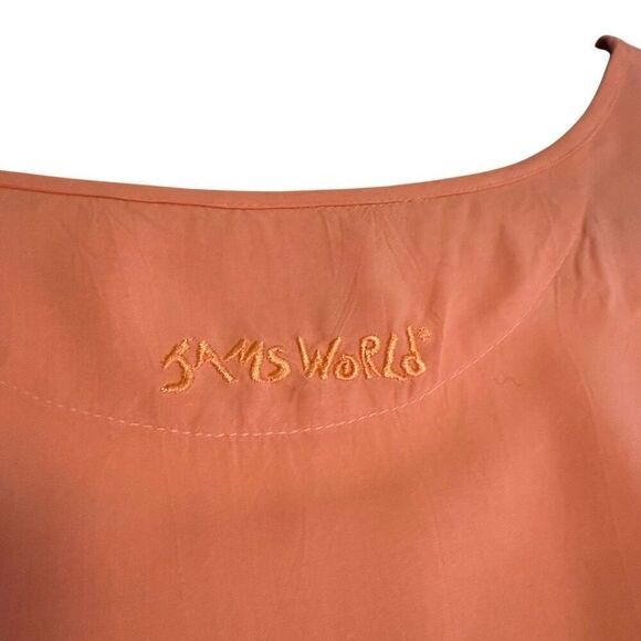 Jam’s World Light Coral Sleeveless Top Sz L Retro - Picture 4 of 10